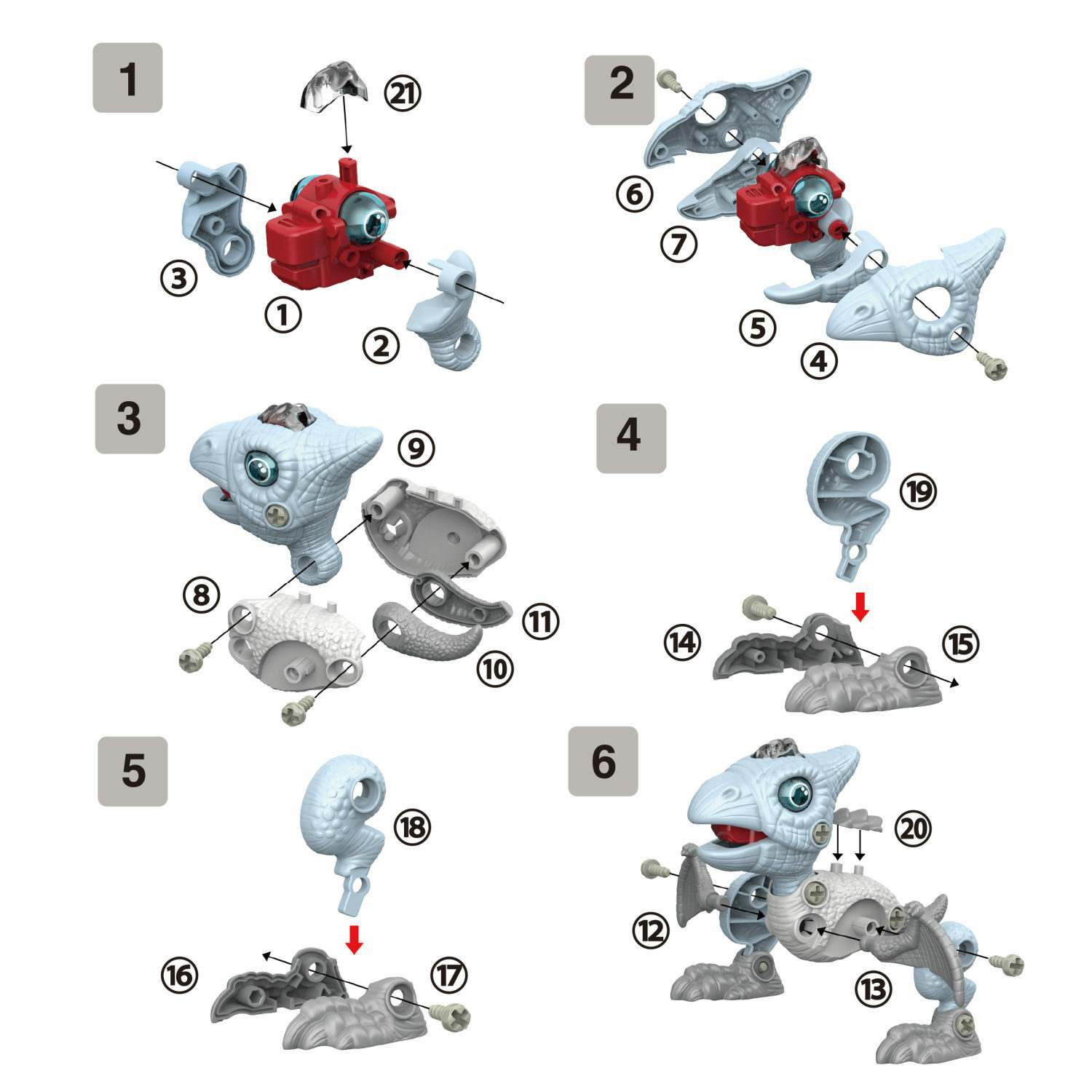 Конструктор 1TOY RoboLife Птеродактиль сборная игровая модель - фото 7