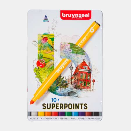 Фломастеры Bruynzeel 10 цв.