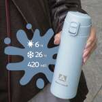 Термокружка Арктика 701-420 текстурный голубой с ситечком