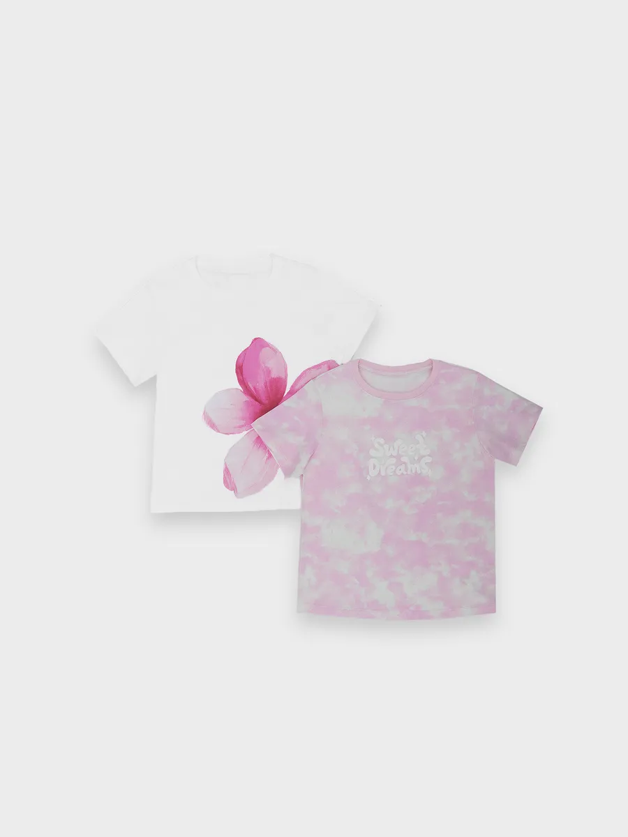 Футболка 2 шт Mark Formelle (Марк Формэль) 117835-2/белый +бело -розовые разводы - фото 7