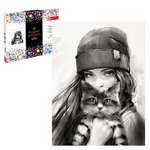 Алмазная мозаика Феникс + Девочка с котом