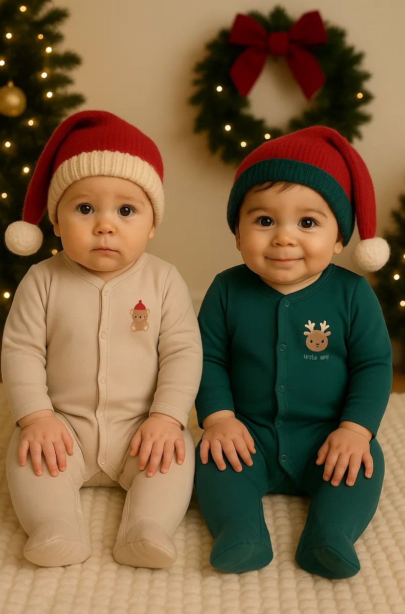 Комбинезон 2 шт Mark Formelle (Марк Формэль) 14005-2/бежевый +изумруд +печать - фото 1