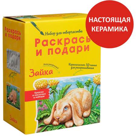 Набор для творчества Раскрась и подари Зайка роспись красками