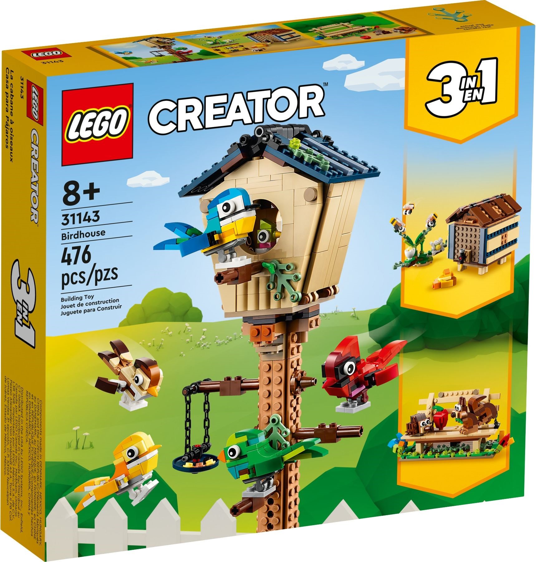 Изображение товара LEGO Creator Скворечник 31143 конструктор для детей 8+ с птицами