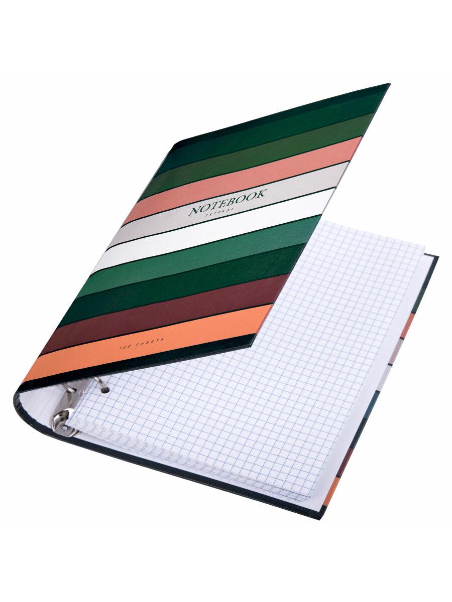 Тетрадь со сменным блоком Brauberg клетка 120 лист. - фото 7