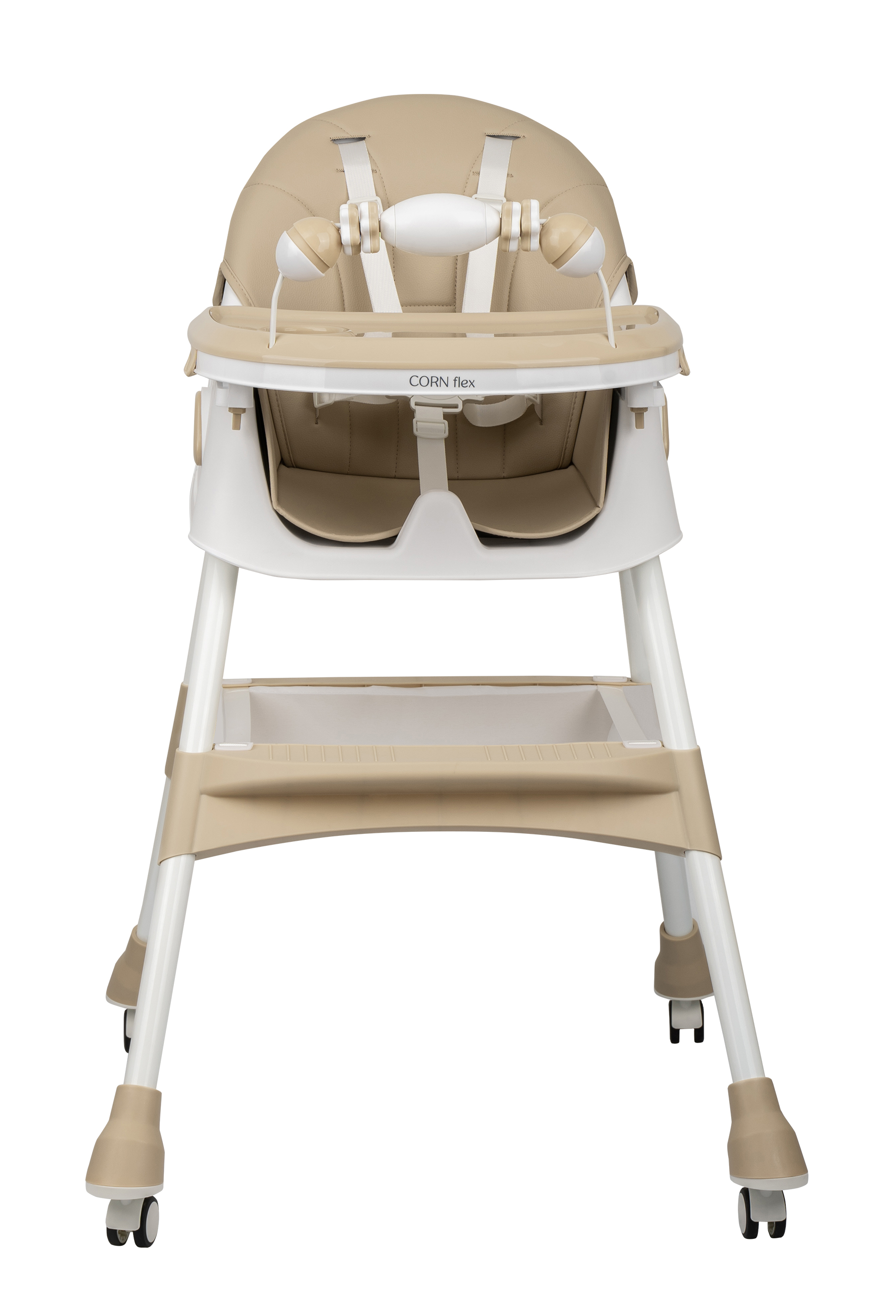 Стульчик для кормления Indigo Corn Flex бежевый - фото 4