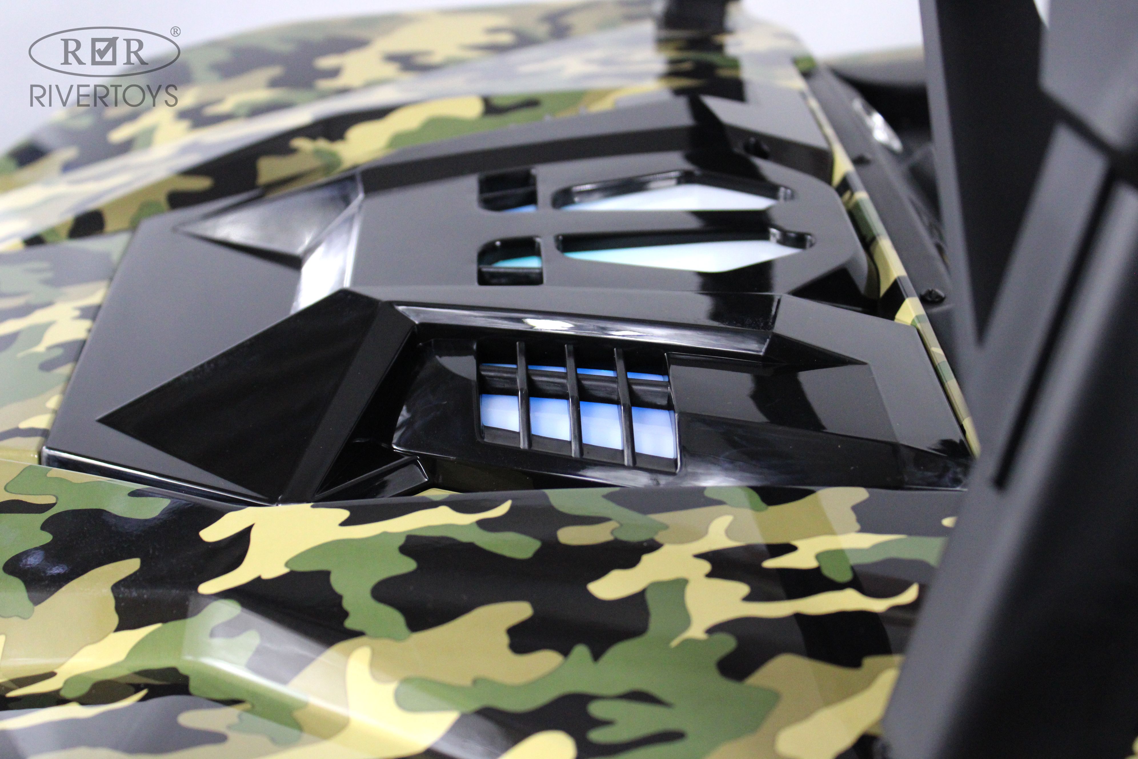 Электромобиль RIVERTOYS A707AA-LUX-NEW-GREEN-CAMOUF С пультом ДУ - фото 23