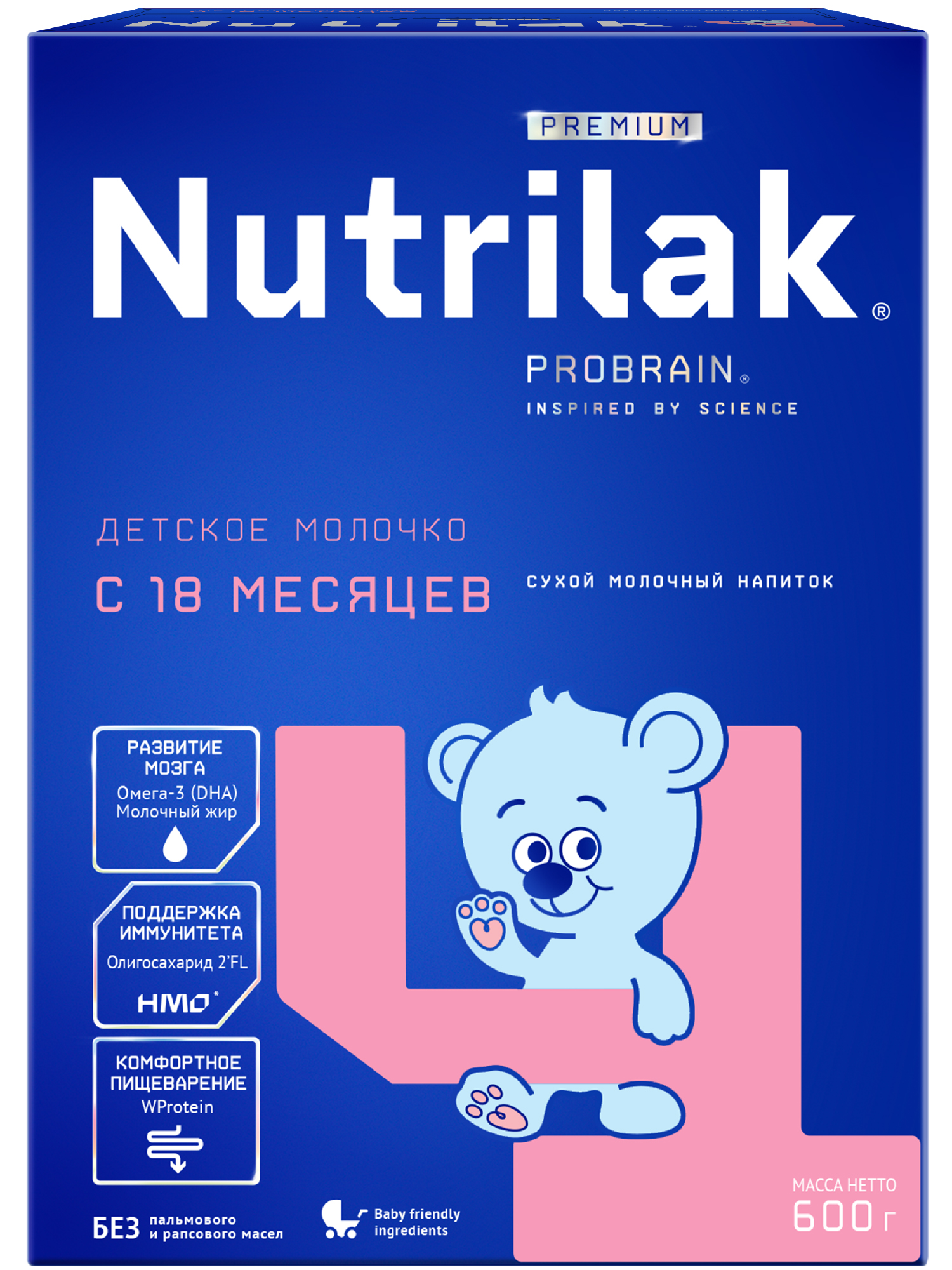 Смесь молочная Nutrilak Premium 4 600г с 18месяцев - фото 1