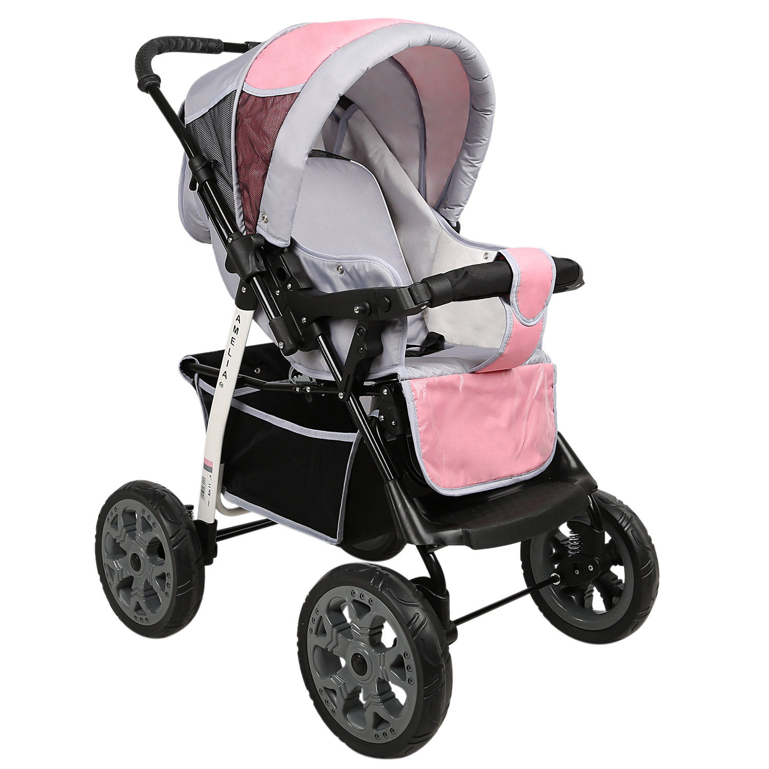 Коляска трансформер alis Amelia розовый - фото 4