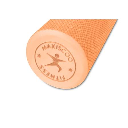 Массажный Ролик MAXISCOO FIT для МФР, Йоги и Фитнеса, 45см, Персиковый