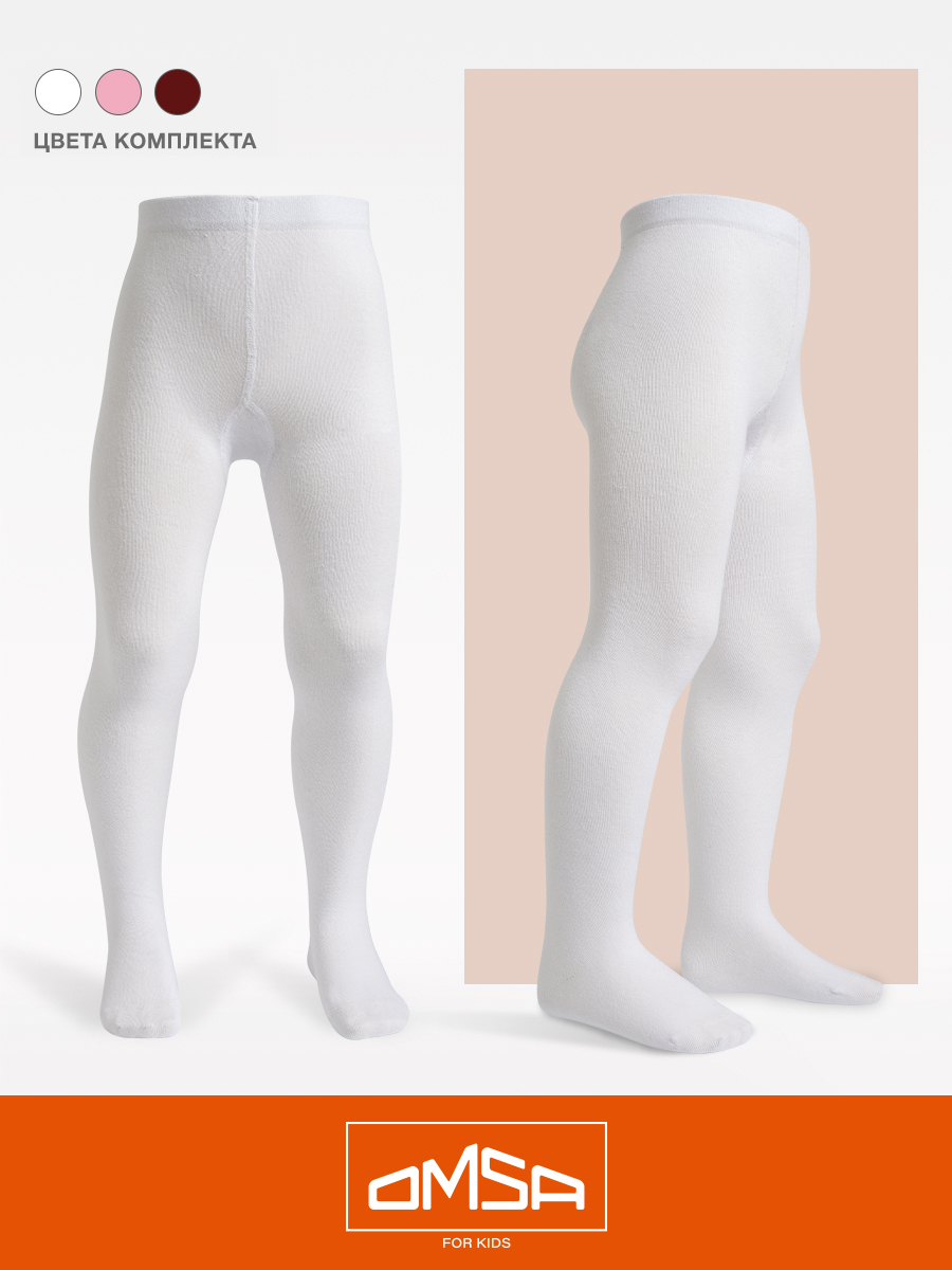 Колготки 3 пары Omsa Collant 11С01-1 Bianco/Rosa/Bordo.кмп.3 - фото 4