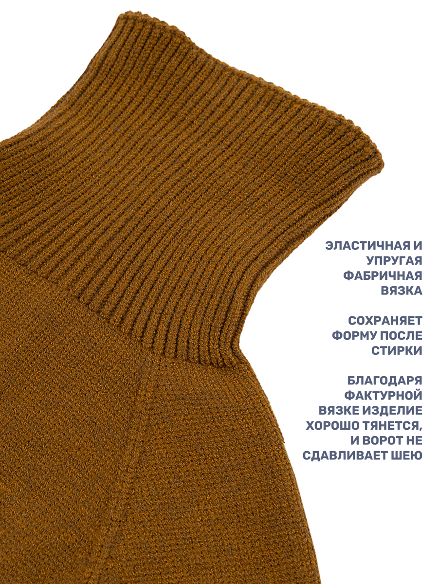 Комплект шапка и манишка NIKASTYLE 12з16024 горчица - фото 6