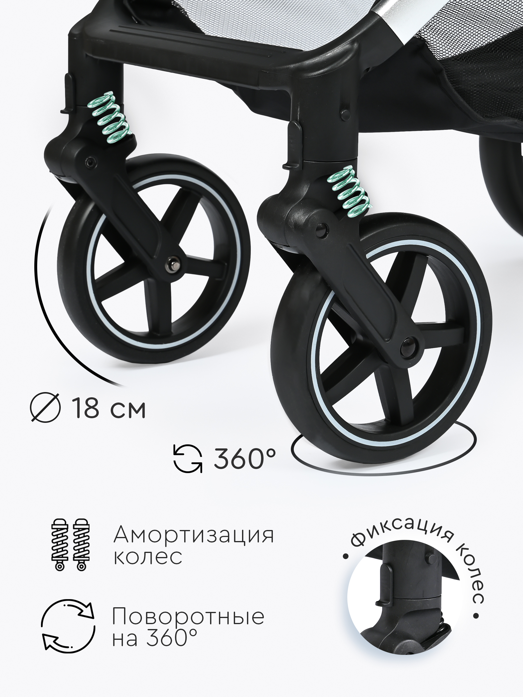 Коляска трансформер Tomix Sunny зеленый - фото 10