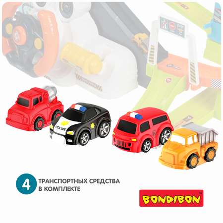 Парковка Bondibon автотрек с машинками
