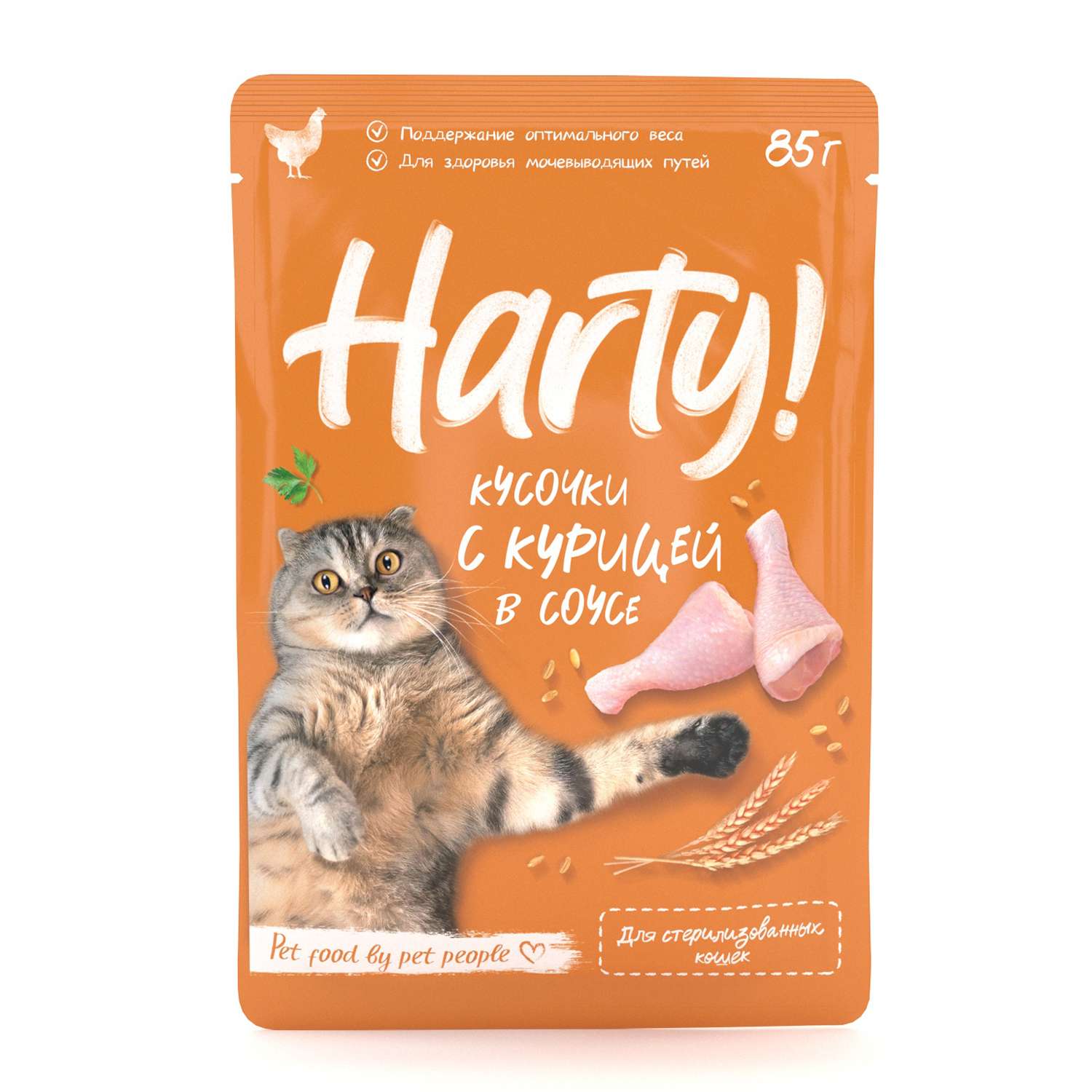 Корм для кошек Harty 85г с курицей для стерилизованных консервированный - фото 1