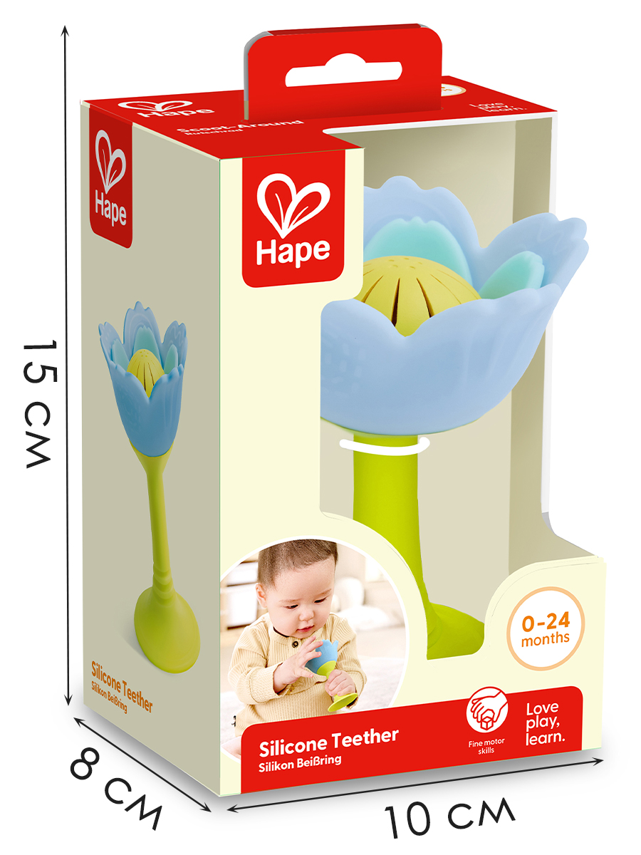 Игрушка Hape погремушка Голубой цветок - фото 8