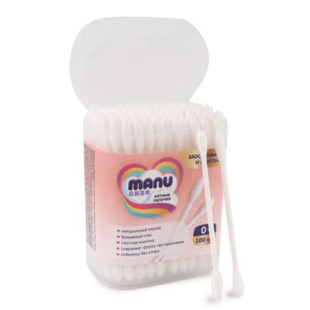Ватные палочки MANU 100 шт.