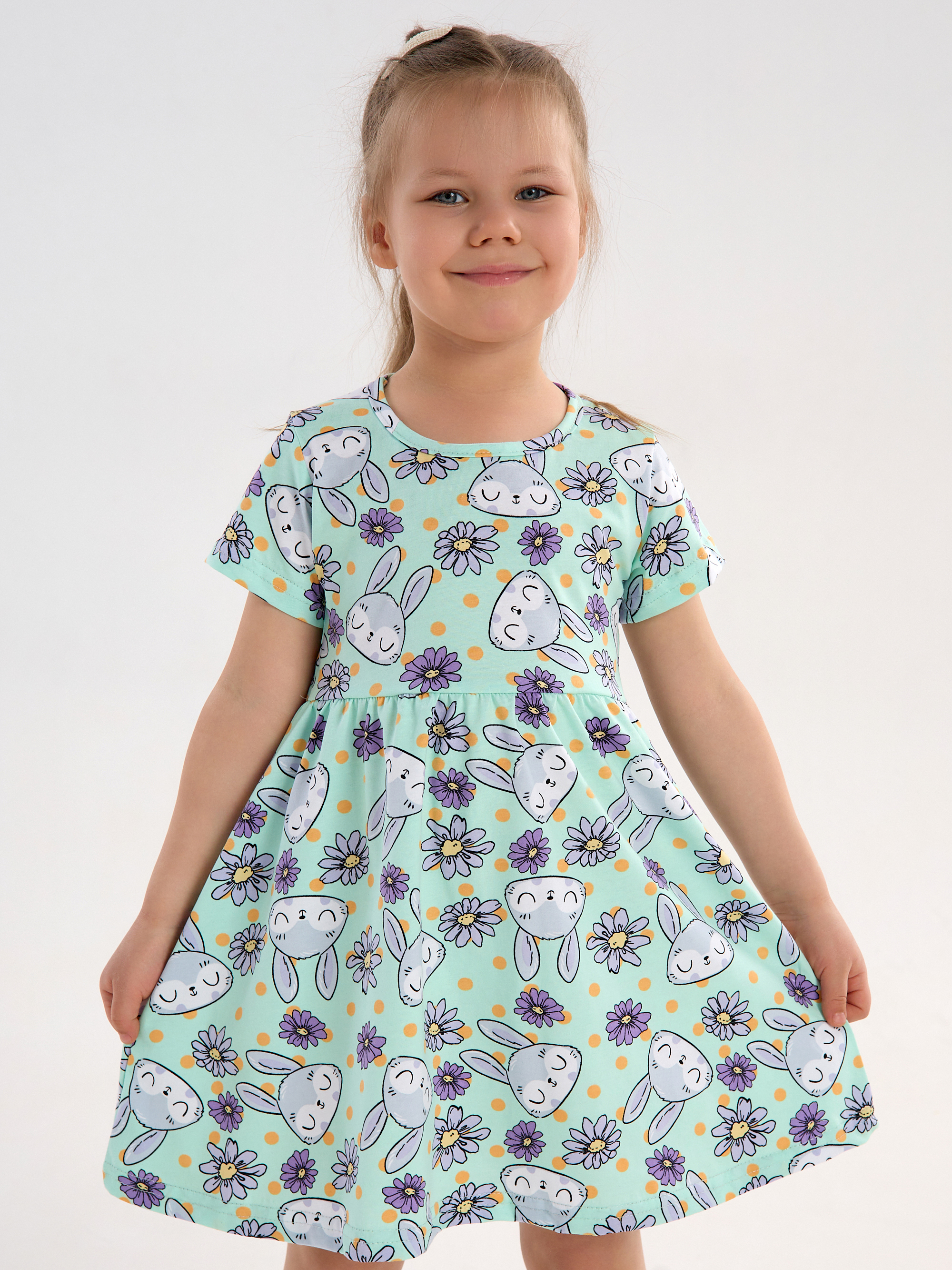 Платье YAXX 006--Платье зайка/цветы (К) - фото 2