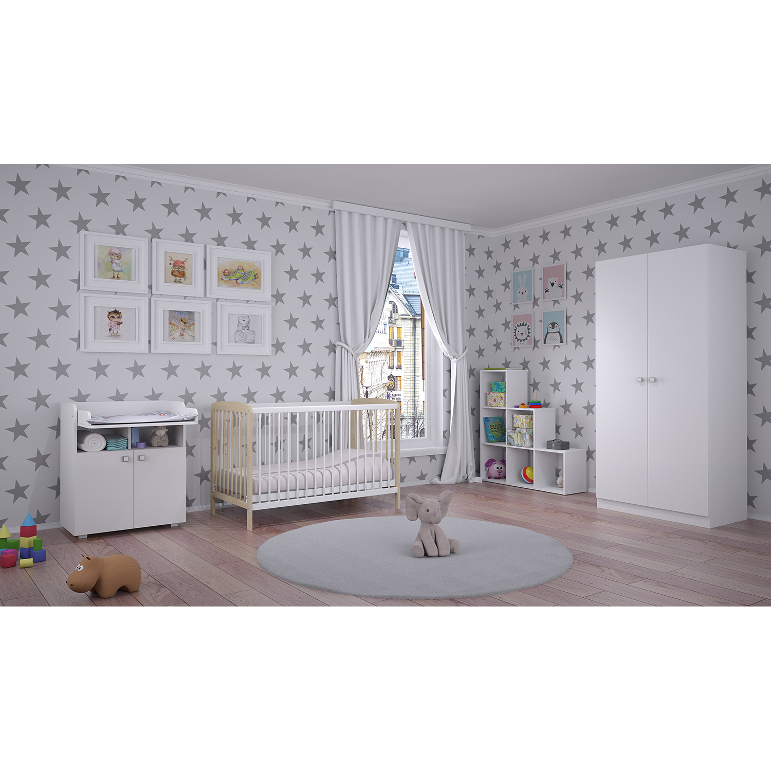Комод Polini kids Simple 1270 Белый - фото 11