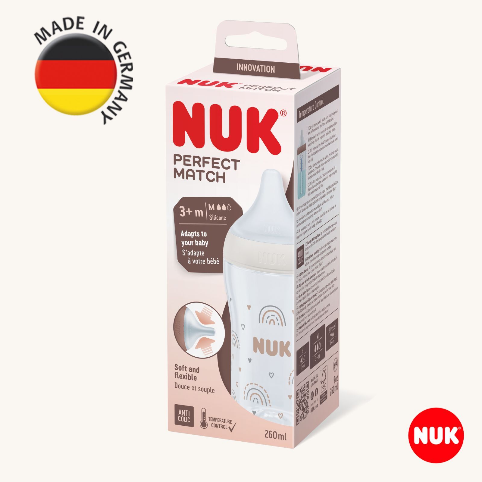 Бутылочка Nuk Natural Feeling 260 мл - фото 3