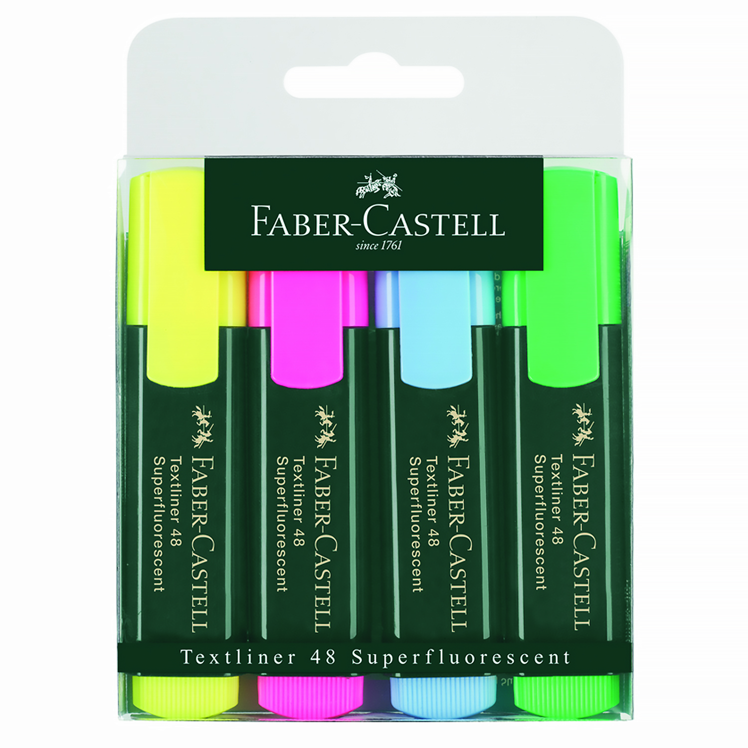 Текстовыделители Faber Castell 4 цв. - фото 1