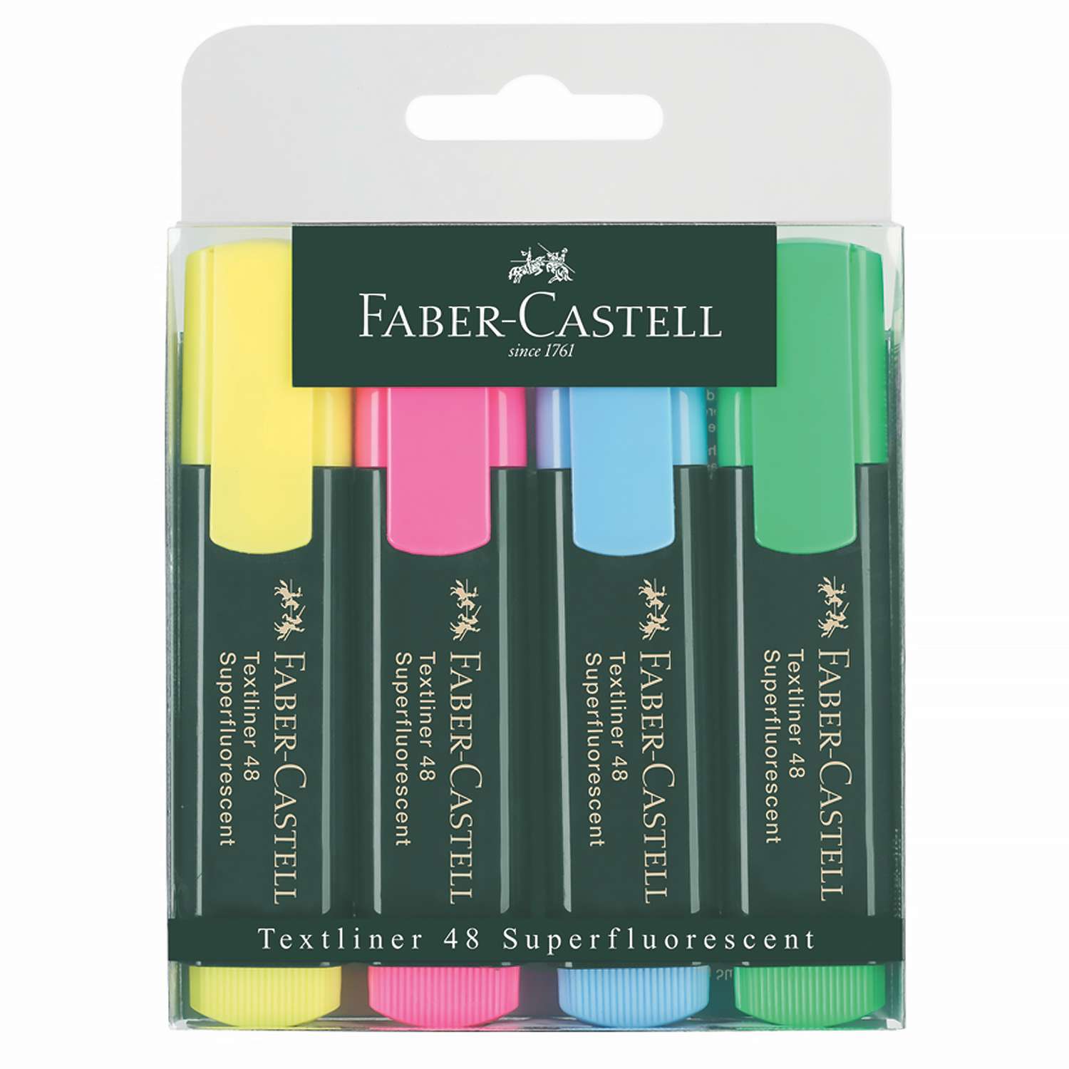 Текстовыделители Faber Castell 4 цв. - фото 1