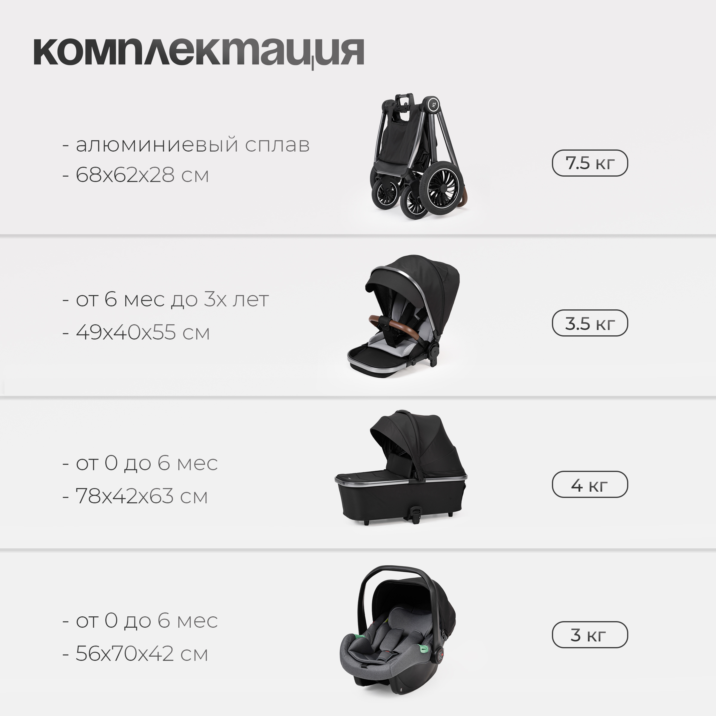 Коляска 3в1 Tomix Adele - фото 20