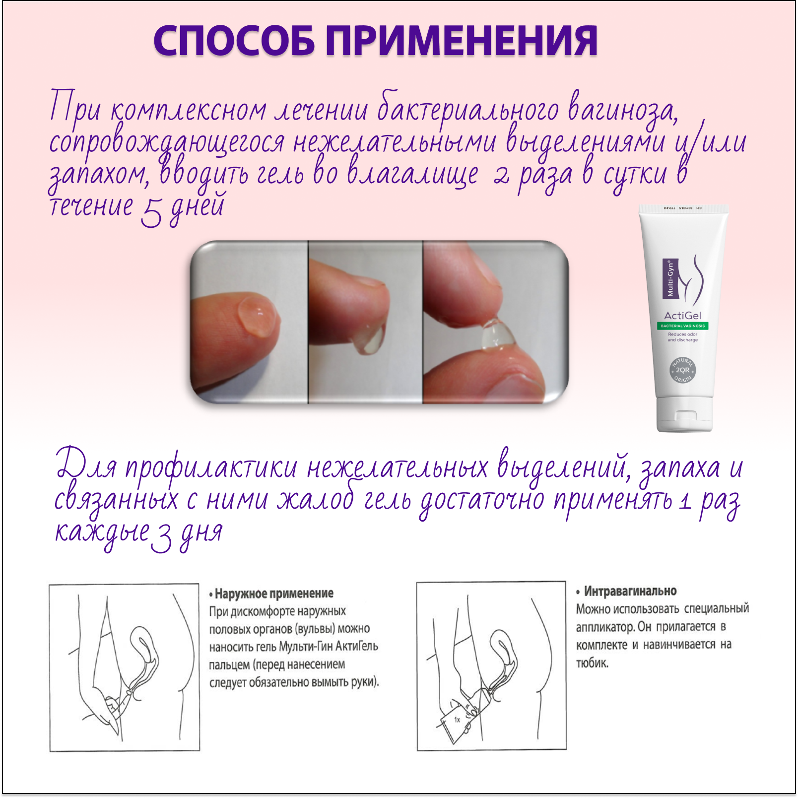Актигель Multi-Gyn от бактериального вагиноза 50 мл - фото 8