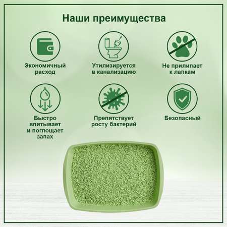 Наполнитель для кошек Homecat Ecolineс Яблоко комкующийся 6л