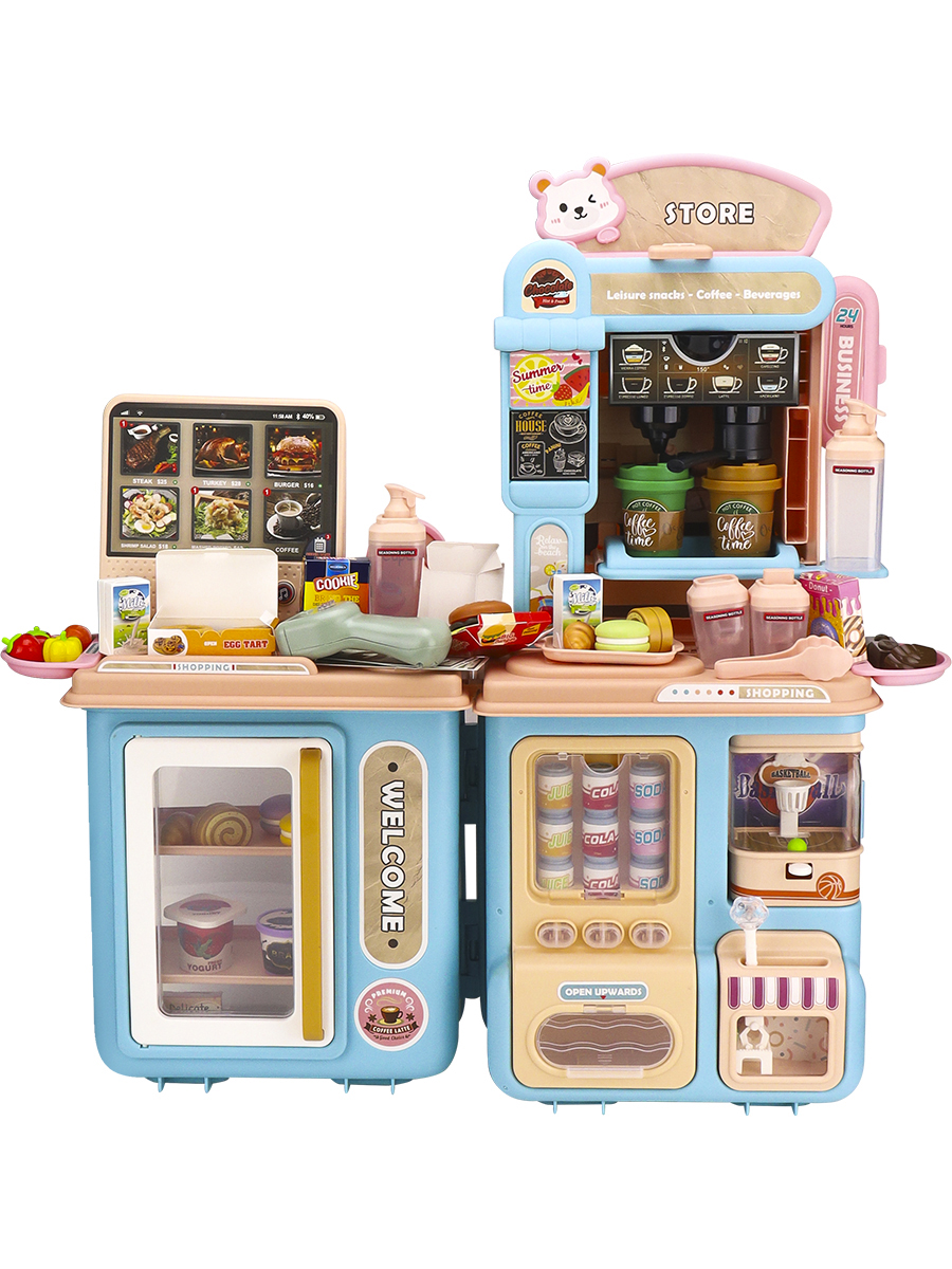 Игровой набор Рыжий кот касса, прилавок, продукты - фото 2