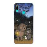 Силиконовый чехол Mcover для смартфона Huawei P Smart 2019 Honor 10 Lite Союзмультфильм Ежик в тумане и медвежонок