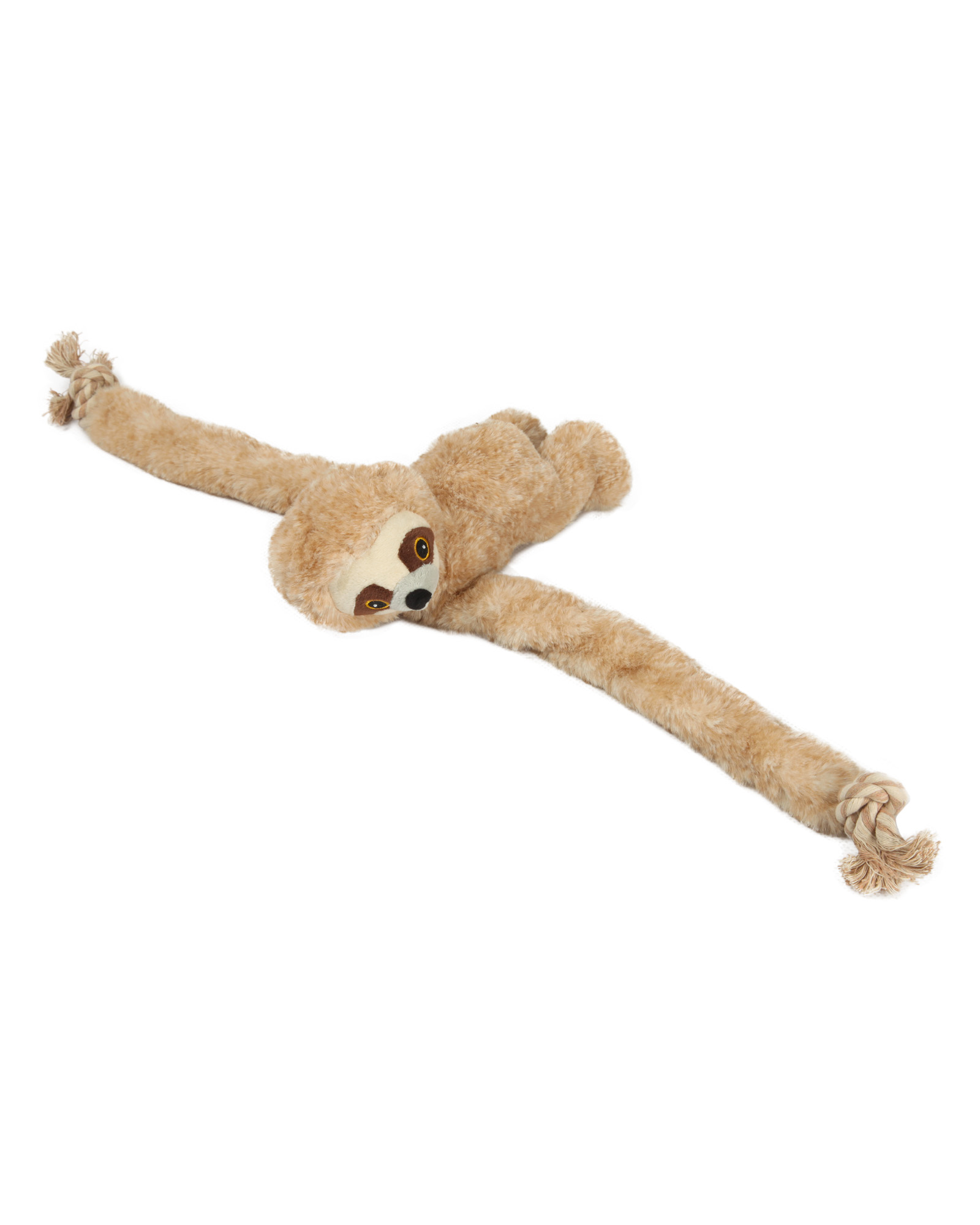 Игрушка для собак Barbaks Ленивец Леонид пищит с канатиком 60*26см - фото 5