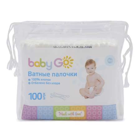 Ватные палочки BabyGo 100 шт.