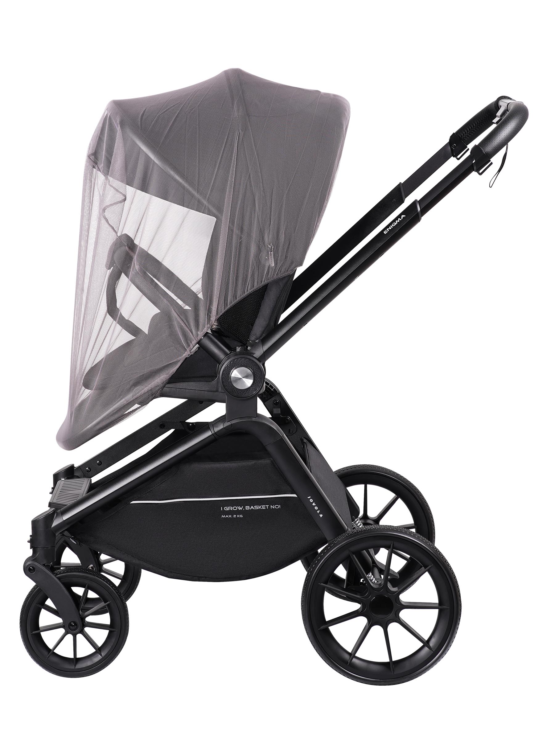 Коляска прогулочная JOVOLA Enigma всесезонная черный - фото 19