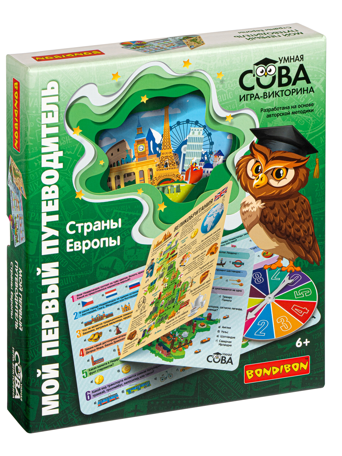 Настольная игра Bondibon путеводитель Страны Европы 1 - фото 1