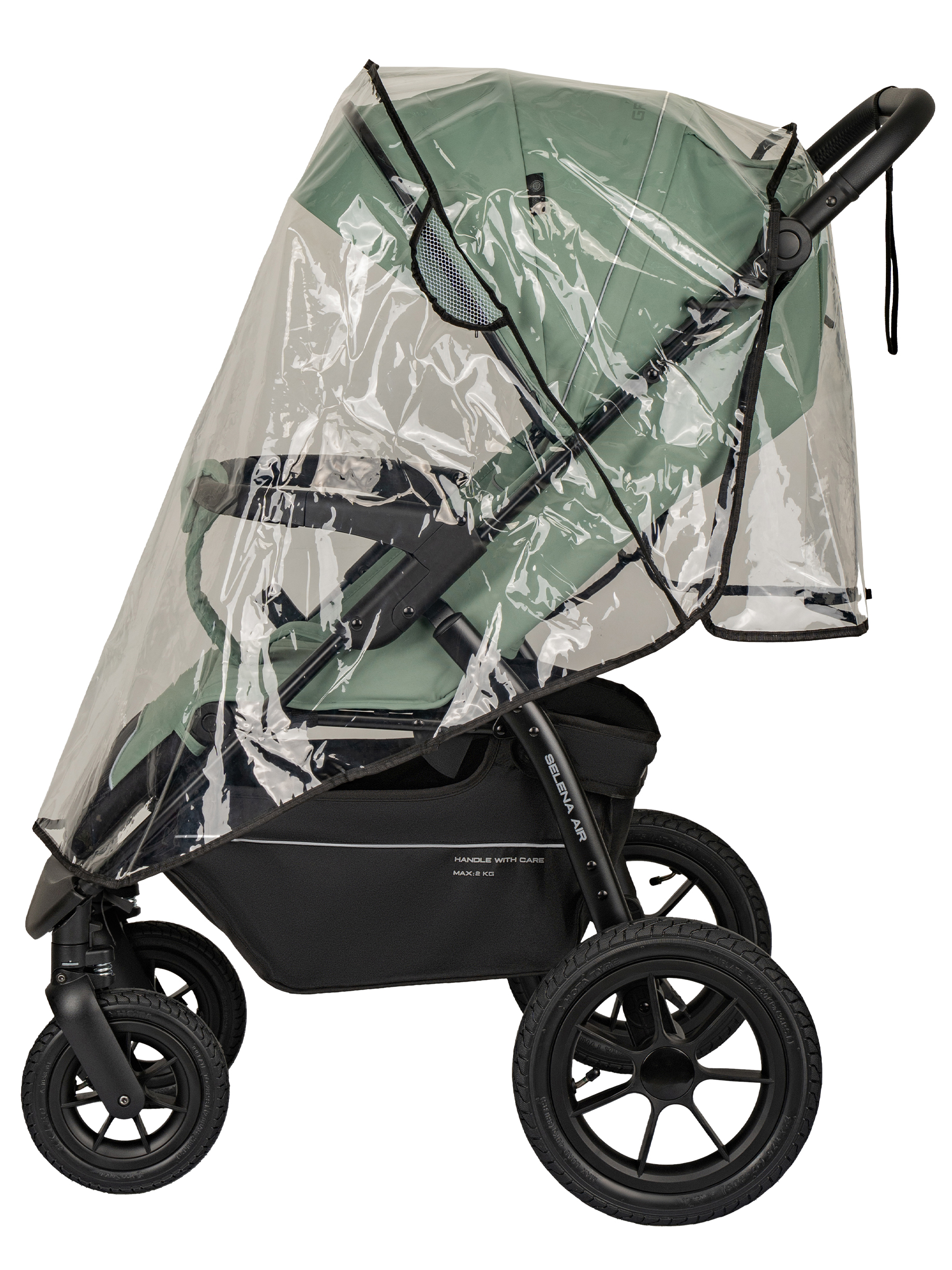 Коляска прогулочная JOVOLA SELENA Air 2025 с сумкой зеленый - фото 24
