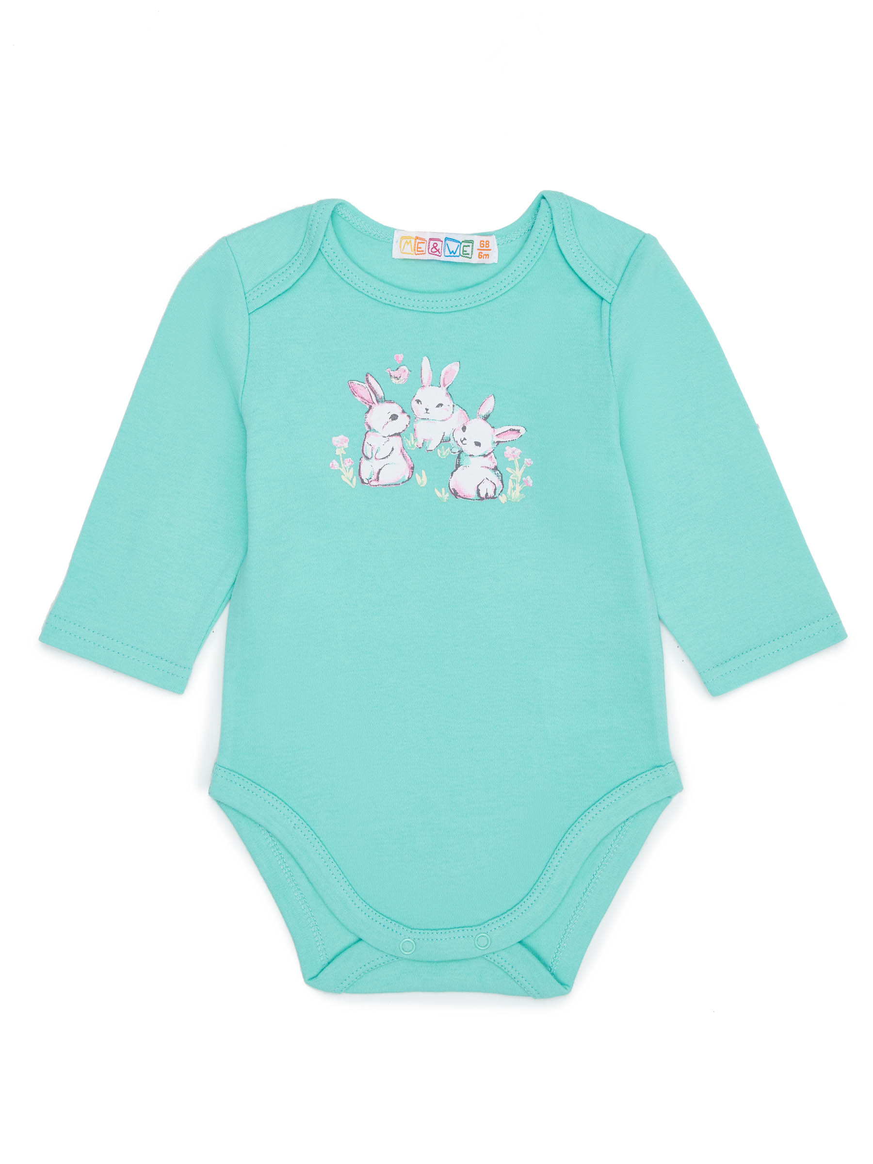 Боди 3 шт ME WE NG122-J731-302_Белый/Ментоловый - фото 4