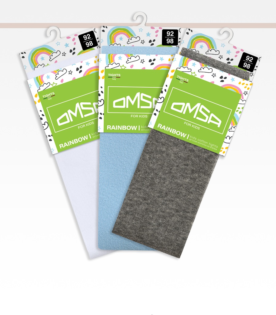 Колготки 3 пары Omsa Collant 11С02-1 Bianco/Grigio Melange/Blu Сhiaro.кмп.3 - фото 1