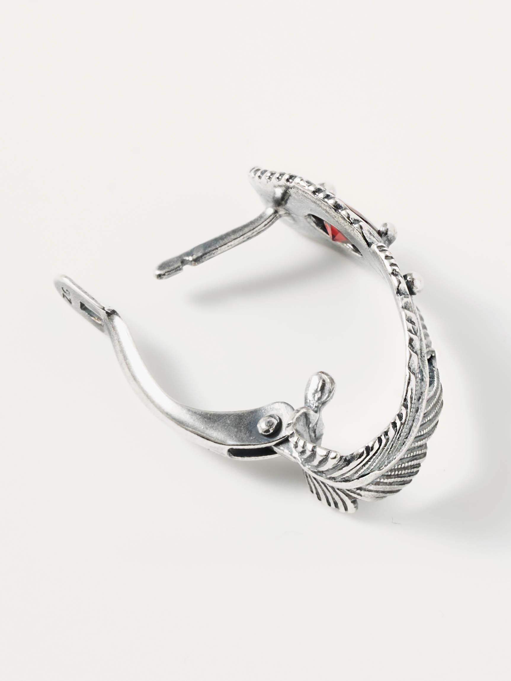 Серьги Shine and Beauty 80427-205-с-красныйфианит - фото 5