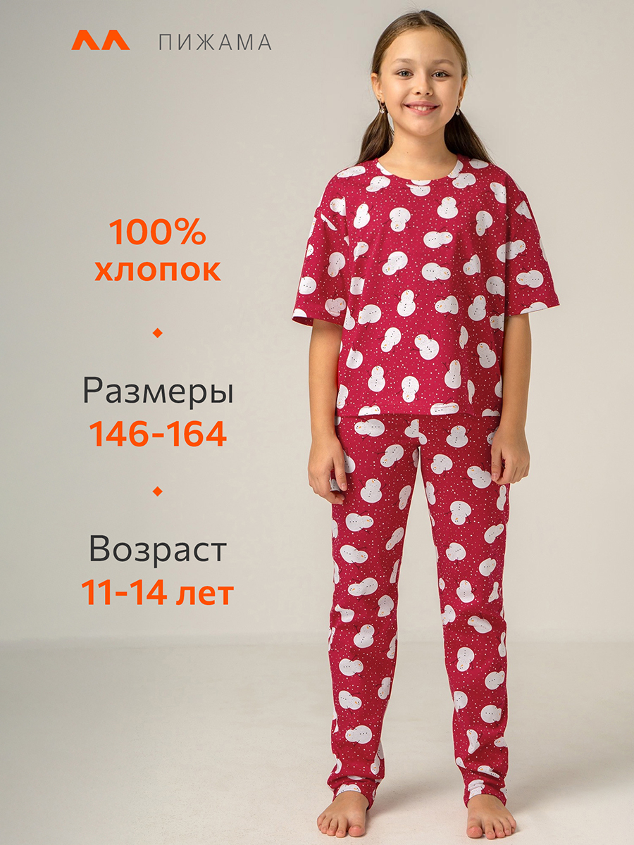 Пижама HappyFox HF6000DSPснеговики.на.красном - фото 2