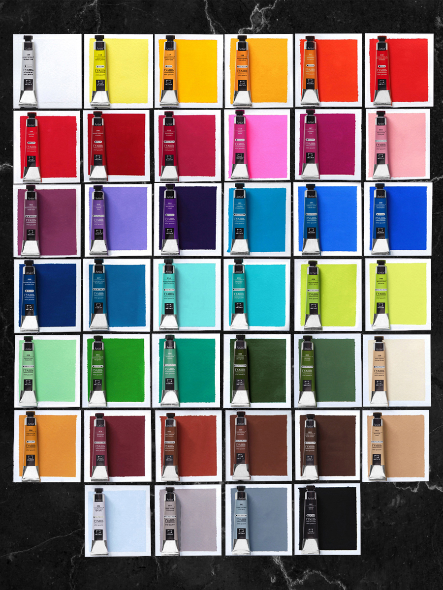 Краски гуашь Малевичъ 40 цв. - фото 2