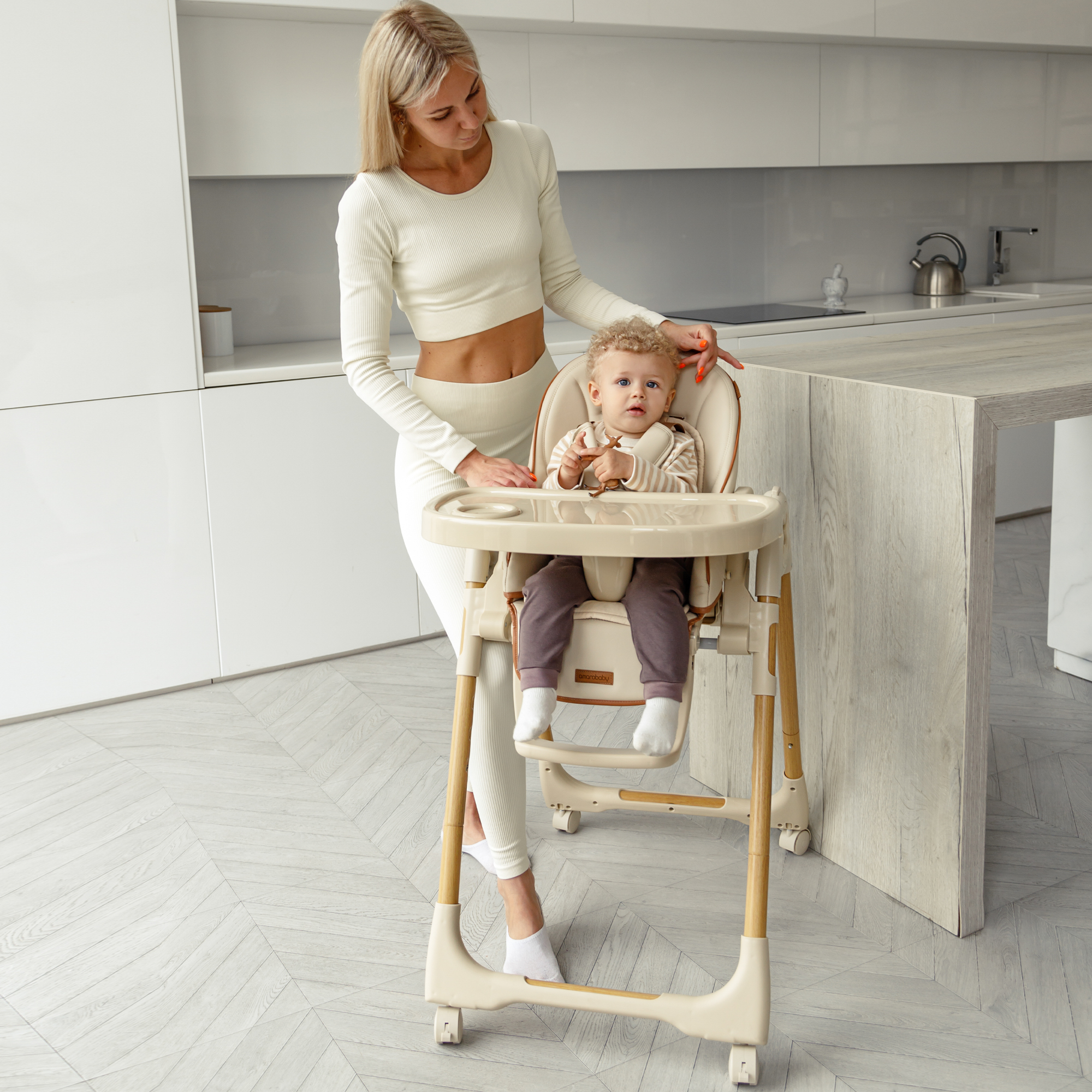 Стульчик для кормления Amarobaby Elegant трансформер - фото 16