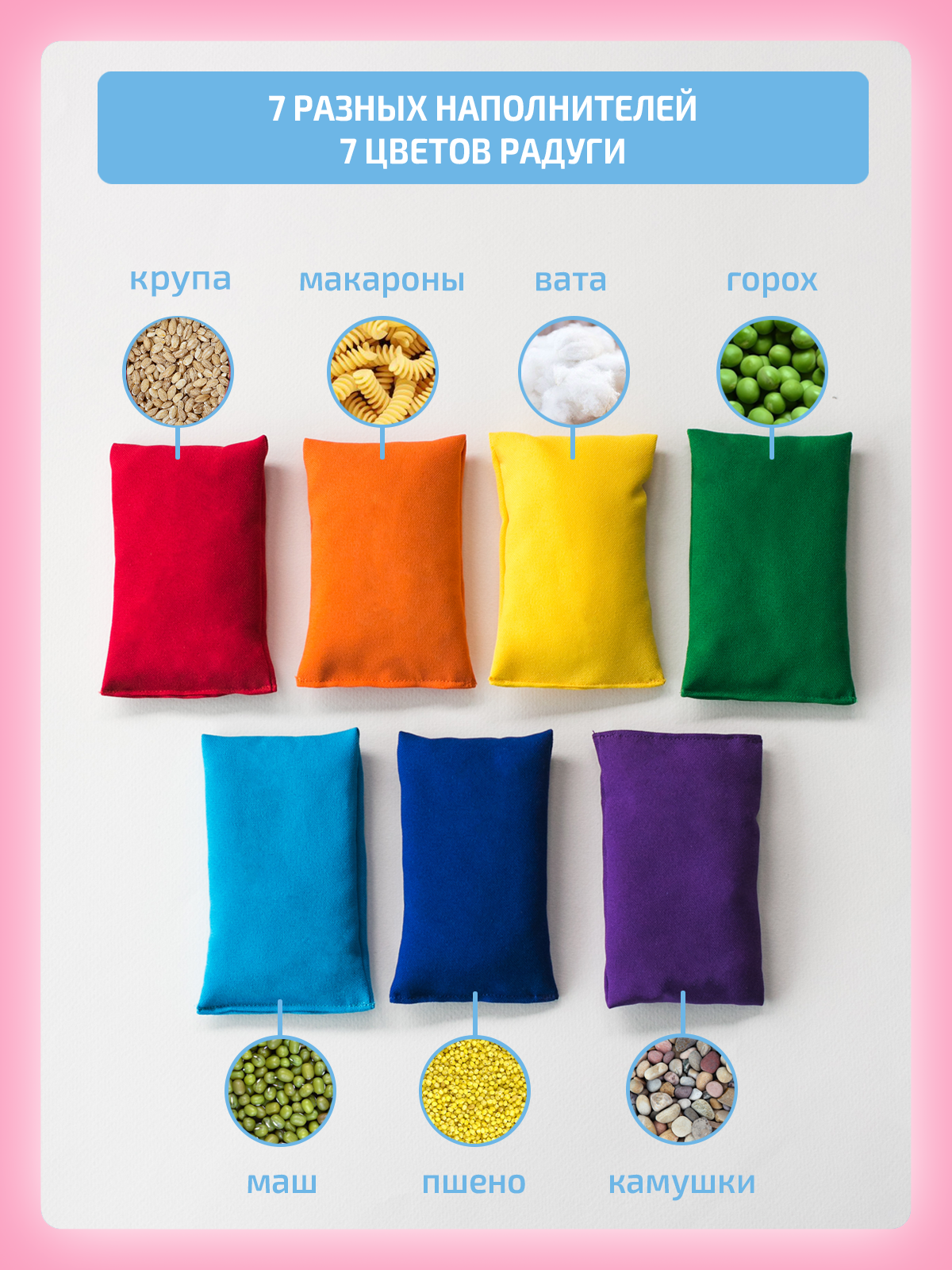 Активная игра Нейротренажеры Сенсорные мешочки - фото 3