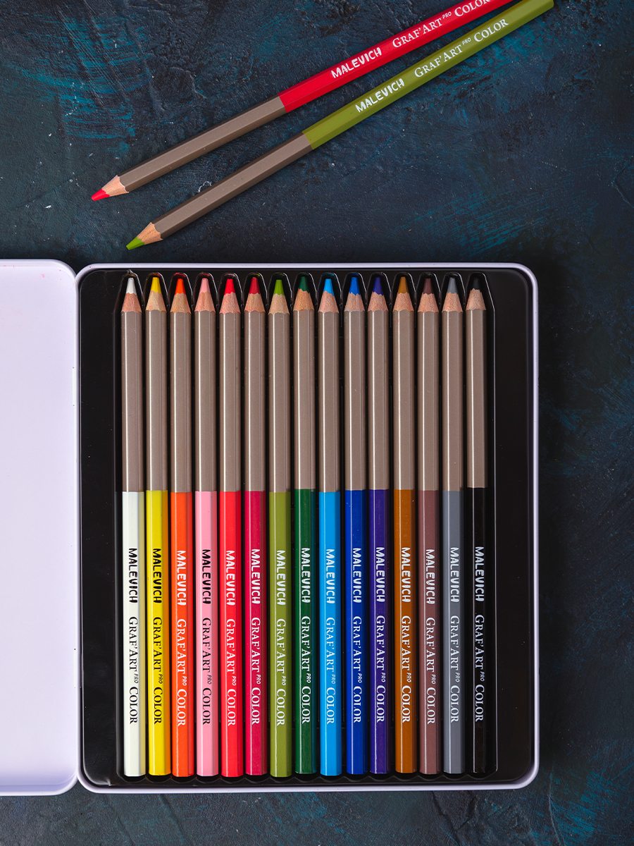 Карандаши цветные Малевичъ 15 шт. - фото 5