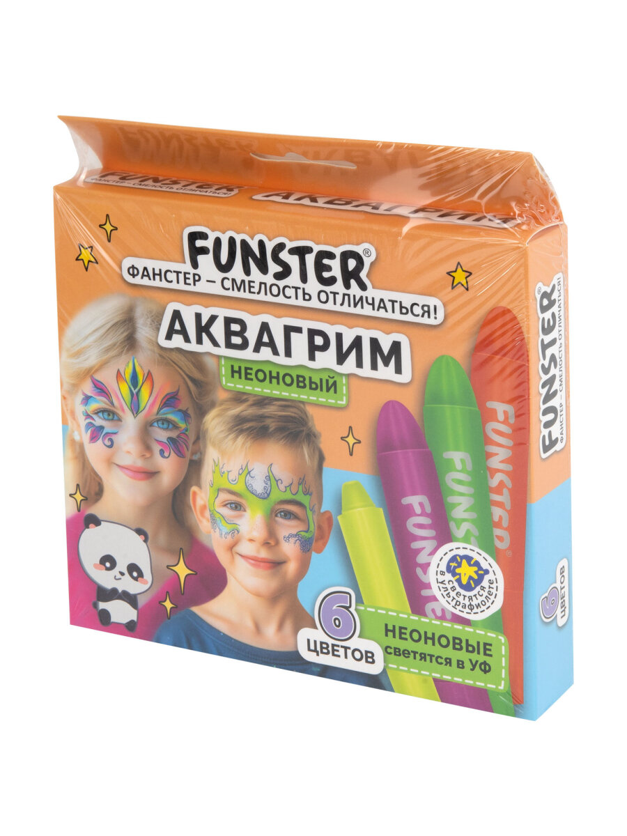 Аквагрим Funster Неоновый краски 6 цв. - фото 8