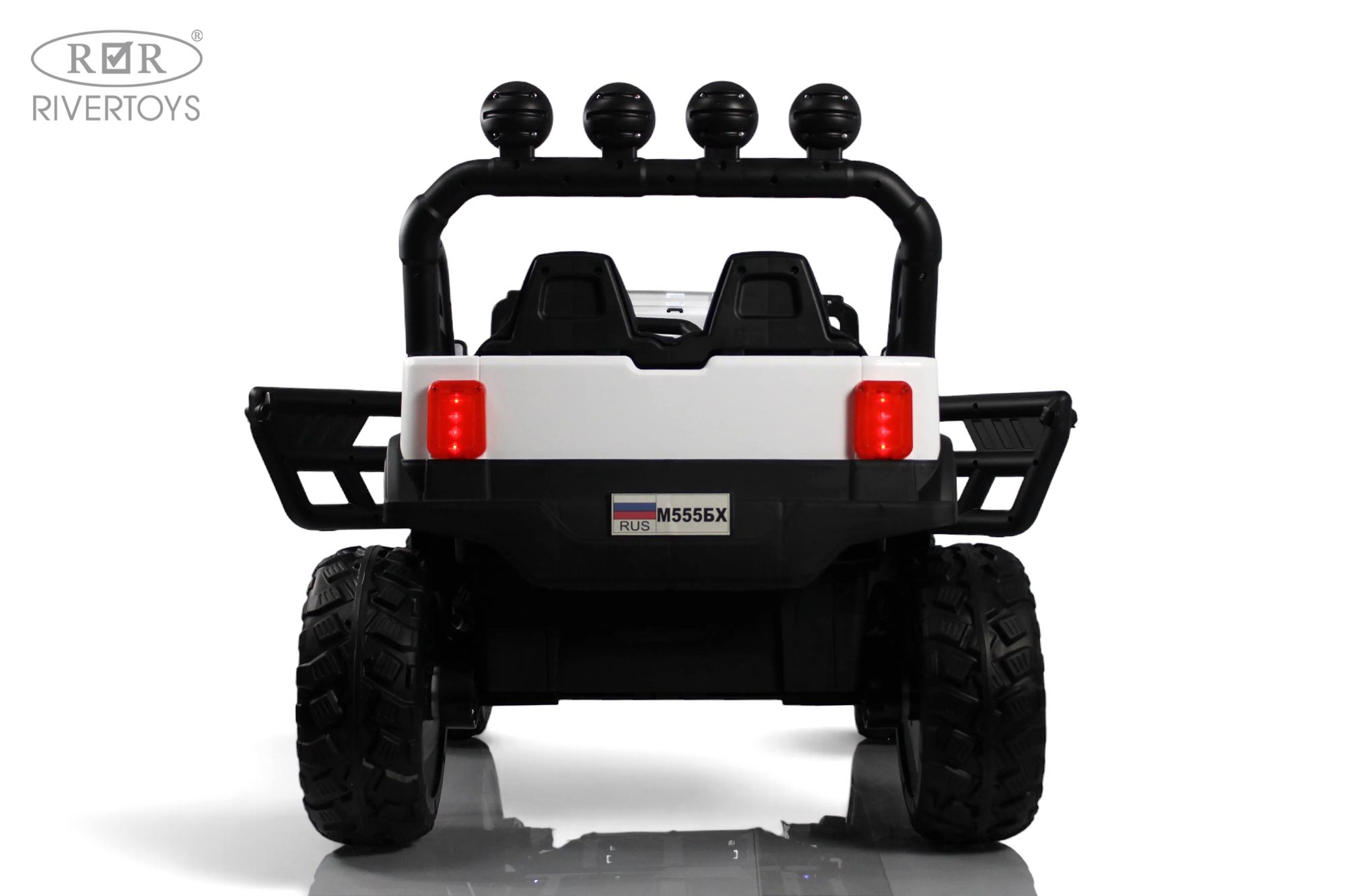 Электромобиль RIVERTOYS М555БХ-NEW-WHITE С пультом ДУ - фото 4