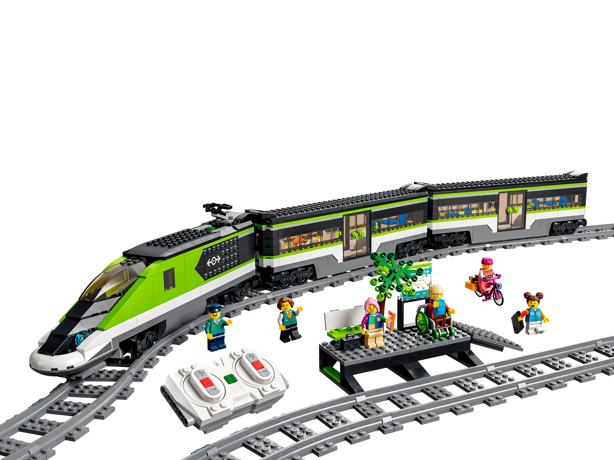 Конструктор LEGO City Пассажирский поезд-экспресс блочный - фото 8