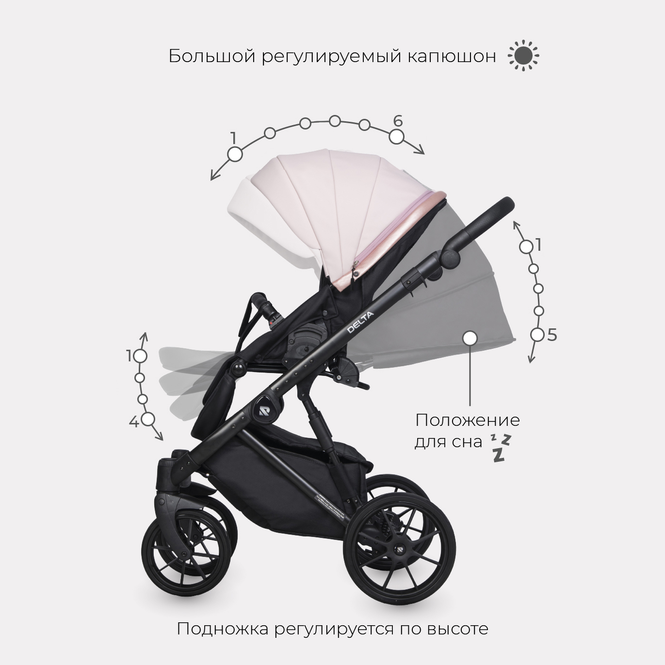 Коляска 3в1 Riko Basic Delta Ecco - фото 8
