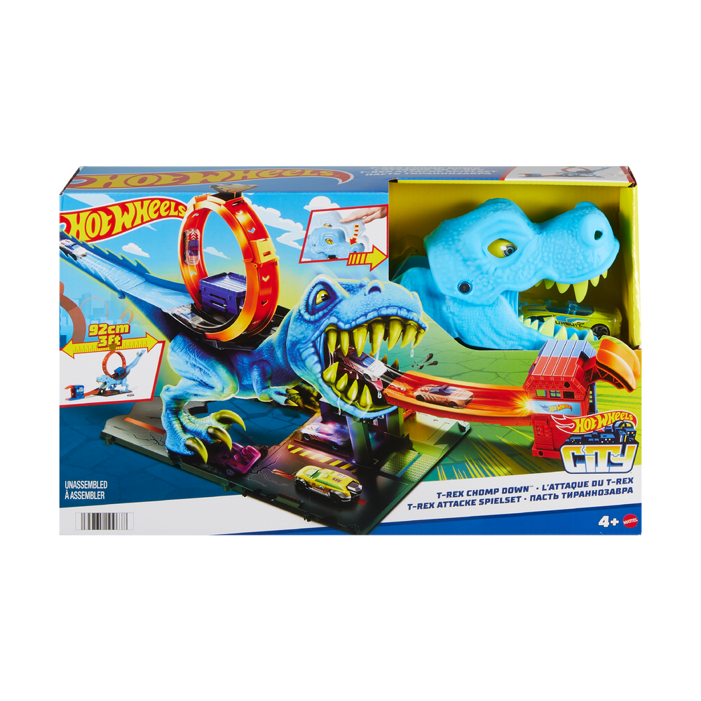 Трек Hot Wheels City T-Rex Attack HKX42 - фото 2