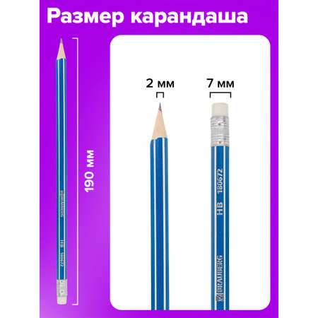 Карандаши чернографитные Brauberg 12 шт.